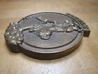 RVAH-1 UNITED STATES NAVY Old Embossed Brass Plaque Paperweight Attack Squadron