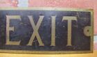 FIRE EXIT Old Brass Sign Industrial Safety Advertising Gas Station Repair Shop