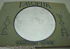 Load image into Gallery viewer, LAVOPTIK EYE WASH Antique Advertising Magnifying Mirror Sign BROWN &amp; BIGELOW Co
