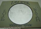 LAVOPTIK EYE WASH Antique Advertising Magnifying Mirror Sign BROWN & BIGELOW Co