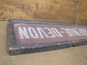 LANCASTER AVENUE DEVON Orig Old Wooden RR Train Station Stop Sign PENNSYLVANIA