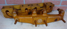 Load image into Gallery viewer, AUTO TRUCK WOOD MANIFOLD FACTORY MOLD Orig Old 2pc Decorative Art Sign V8 Engine
