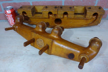 Load image into Gallery viewer, AUTO TRUCK WOOD MANIFOLD FACTORY MOLD Orig Old 2pc Decorative Art Sign V8 Engine
