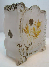 Load image into Gallery viewer, VICTORIAN PLAYING CARD HOLDER Frosted Glass Four Suits Antique Decorative Arts
