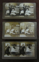 Load image into Gallery viewer, Antique RISQUE Stereoscope Cards 1901 Griffith &amp; Griffith Philadelphia 14 cards
