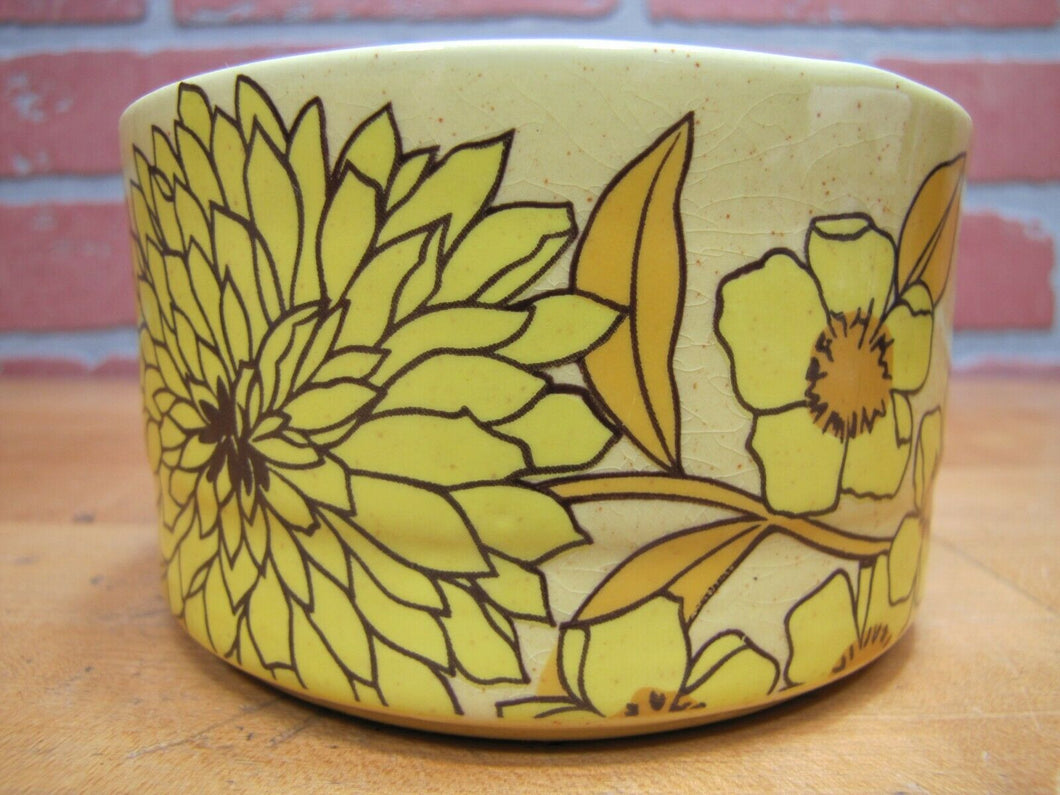 ARKLOW IRELAND Vintage Decorative Art YELLOW SUNFLOWER DISH with Lid