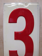 Load image into Gallery viewer, Orig Gas Station 3 Sign number price embossed metal gas oil auto advertising
