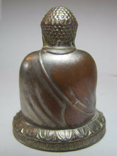 Load image into Gallery viewer, BUDDHA Old Incense Burner SWIRLING LOGS GOOD LUCK Ornate Silver Nickel Plate
