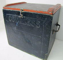 Load image into Gallery viewer, CONGRESS  D&amp;L SLADE Co Made of GRAPE 2 dozen 1/4 lb cans Antique Wooden Box
