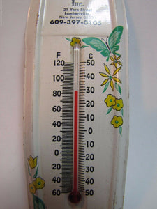 VAN HORN FUNERAL HOME LAMBERTVILLE NEW JERSEY Vtg Advertising Thermometer Sign