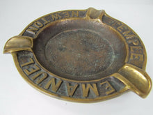 Load image into Gallery viewer, Old Bronze TEMPLE EMANUEL NEWTON Advertising Ashtray RICHARD FINE &amp; SONS BOSTON
