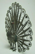 Load image into Gallery viewer, Antique Victorian Peacock Ornate Metalwork Detailed Decorative Art Statue
