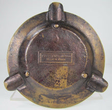 Load image into Gallery viewer, Old Bronze TEMPLE EMANUEL NEWTON Advertising Ashtray RICHARD FINE &amp; SONS BOSTON
