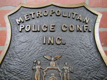 Load image into Gallery viewer, METROPOLITAN POLICE MEMBER Old Bronze Embossed Auto Truck Emblem Badge
