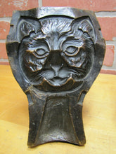 Load image into Gallery viewer, Old Industrial Bronze 2 piece Cat Mold Face Head Figure Toy Tray Doorstop Art
