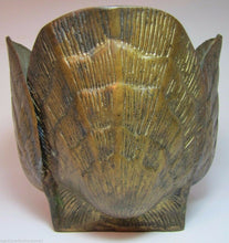 Load image into Gallery viewer, Vintage Mid Century Brass Sea Shells Planter Pot exquisite fine details &amp; patina
