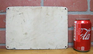 Old CAUTION THIS UNIT MAY START AUTOMATICALLY Industrial Steel Safety Ad Sign