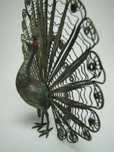 Load image into Gallery viewer, Antique Victorian Peacock Ornate Metalwork Detailed Decorative Art Statue
