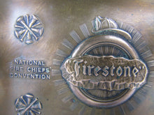 Load image into Gallery viewer, Antique Bronze 1914 Firestone National Fire Chiefs Convention Tray New Orleans
