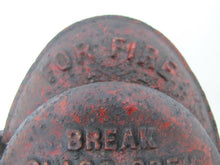 Load image into Gallery viewer, Antique FIRE ALARM Box Patent 1908 Cast Iron oval embossed lettering heavy old
