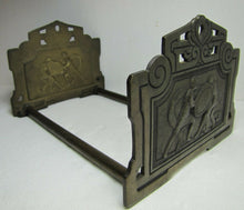 Load image into Gallery viewer, GLADIATORS WARRIORS FIGHTING Antique Cast Iron Expandable Book Ends Rack
