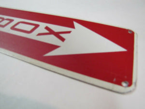 Old Fire Alarm Box Sign metal pointing arrow downward emergency rescue adv