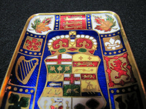 CANADA Old Souvenir Decorative Arts Tray Bronze Enamel Ornate Details RD 1903