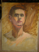 Load image into Gallery viewer, Old Vintage MALE Bust Portrait Painting 18x24
