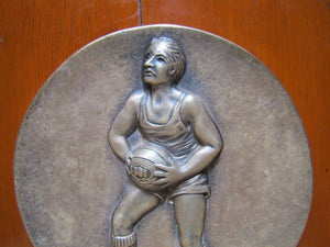 ALPHA UPSILON MU 1929 30 31 INTERFRATERNITY LEAGUE Old Basketball Award Plaque