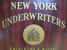 Load image into Gallery viewer, NEW YORK UNDERWRITERS INSURANCE COMPANY Antique Sign American Art Works Ohio
