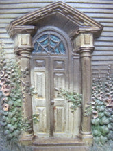 Load image into Gallery viewer, BRADLEY HUBBARD B&amp;H COLONIAL DOOR Antique Bookends Cast Iron Old Paint Ornate
