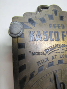 Antique KASCO FEEDS Advertising Scale weigh milk feed seed country store farm