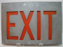 Load image into Gallery viewer, EXIT Lighted Sign MILLER Framed Metal Back Mount Vintage Industrial Shop Safety
