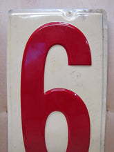 Load image into Gallery viewer, Original Gas Station Price # 6 Sign embossed large metal number six nine 6/9 gp
