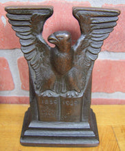 Load image into Gallery viewer, NATIONAL LIBERTY INSURANCE Co of AMERICA Old Cast Iron Eagle Bookends 1929
