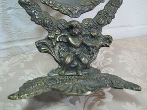 Antique Decorative Art Picture Mirror Frame Cherubs Cupid floral swivel ornate