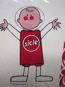 SPECIALITES FUDGICLE POPSICLE ICILE DRUMSTICK REVELLO BIG TEN Ice Cream Flavor Ad Sign