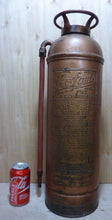 Load image into Gallery viewer, Orig Old FASTFOME Large Copper Fire Extinguisher Pyrene Manufacturing Co USA
