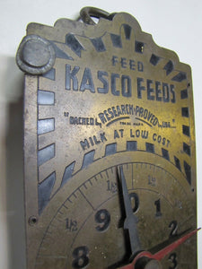 Antique KASCO FEEDS Advertising Scale weigh milk feed seed country store farm