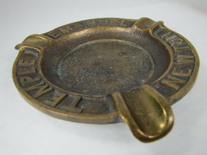 Old Bronze TEMPLE EMANUEL NEWTON Advertising Ashtray RICHARD FINE & SONS BOSTON