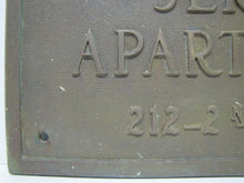 Load image into Gallery viewer, Old JERSEY APARTMENTS Brass Building Plaque Sign ASBURY PARK NJ Shore Embossed
