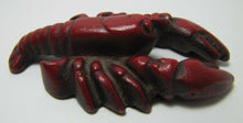Load image into Gallery viewer, Old Cast Iron Lobster Bottle Opener figural old original deep red paint detailed
