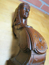 Load image into Gallery viewer, Antique Decorative Arts Wooden Face Head Architectural Salvage Hardware Element
