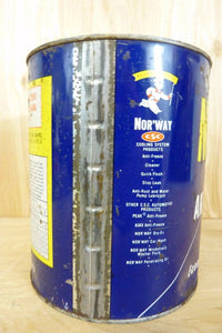 NOR'WAY ANTI-FREEZE One Gallon Advertising Tin Gas Station Repair Shop Parts Ad