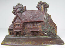 Load image into Gallery viewer, Antique Cast Iron Figural House Doorstop Ancestral Home of George Washington
