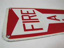 Load image into Gallery viewer, Old Fire Alarm Box Sign metal pointing arrow downward emergency rescue adv

