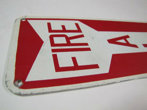 Old Fire Alarm Box Sign metal pointing arrow downward emergency rescue adv