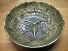 Load image into Gallery viewer, Antique Bronze OWL Tray High Relief Ornate Detail Deep Thick Trinket Card Tip
