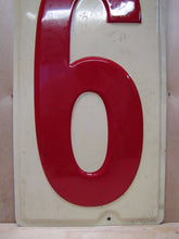 Load image into Gallery viewer, Original Gas Station Price # 6 Sign embossed large metal number six nine 6/9 gp
