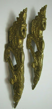 Load image into Gallery viewer, Brass Maidens Head Old Pair Decorative Arts Architectural Hardware Elements
